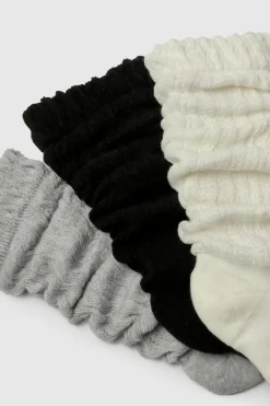 Lot de 3 chaussettes décontractées côtelées