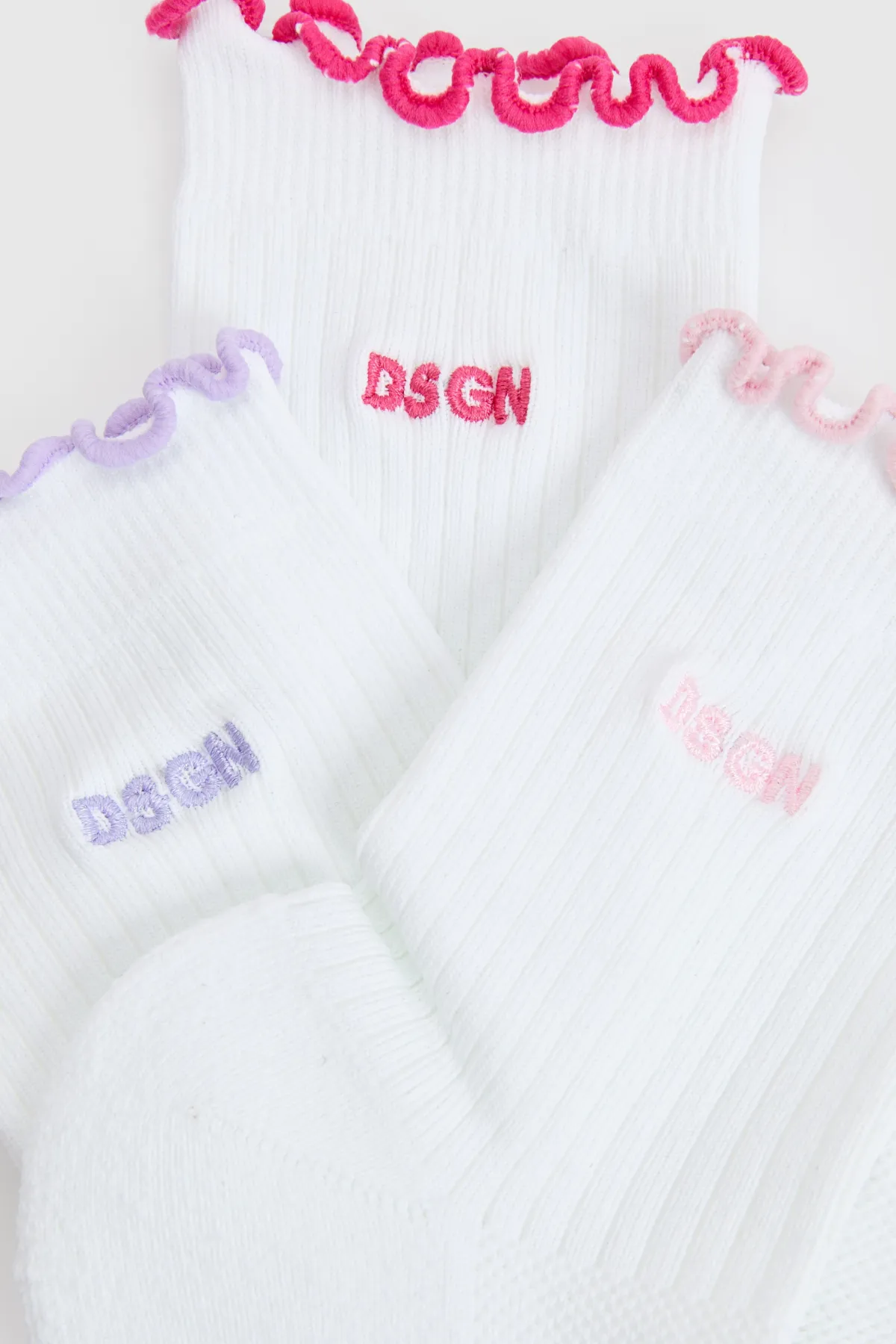 DSGN Studio Lot De 3 Chaussettes De Sport À Bord Ondulé<Femme Lingerie Et Sous-Vêtements|Dsgn Studio