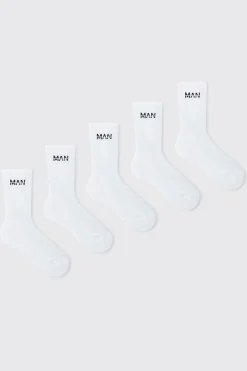 boohooMAN Lot De 5 Chaussettes De Sport Dash Man<Homme Chaussettes