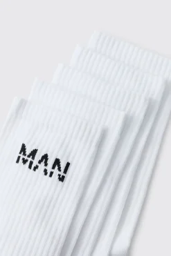 boohooMAN Lot De 5 Chaussettes De Sport Dash Man<Homme Chaussettes