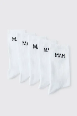 boohooMAN Lot De 5 Chaussettes De Sport Dash Man<Homme Chaussettes