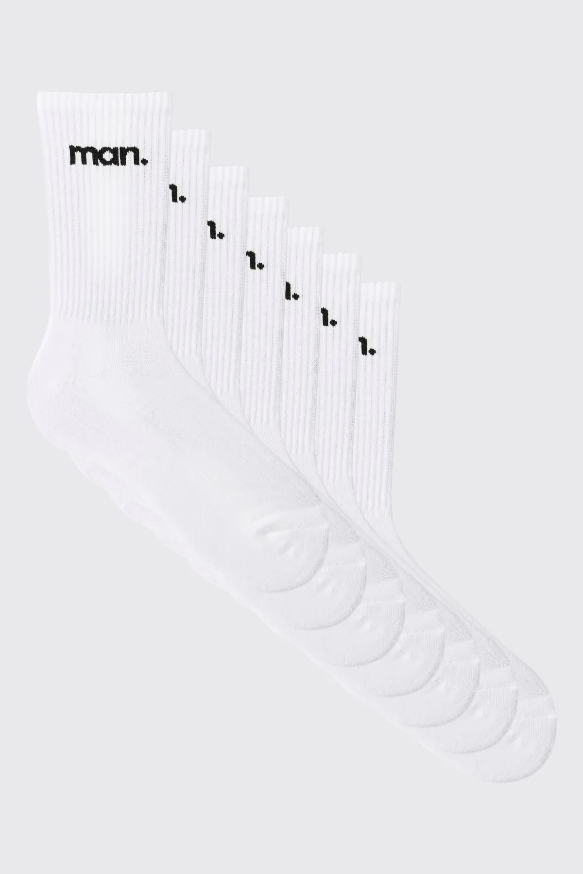 boohooMAN Lot de 7 chaussettes de sport pour homme<Homme Chaussettes