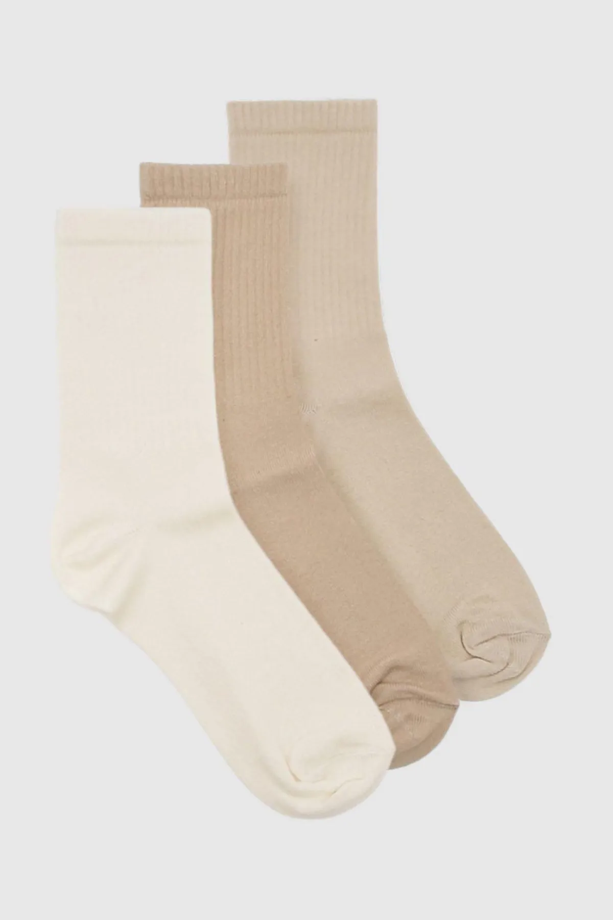 boohoo Lot De 3 Chaussettes De Sport Ton Sur Ton<Femme Lingerie Et Sous-Vêtements|Chaussettes