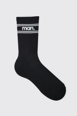boohooMAN Lot de 5 Chaussettes Homme Jacquard à Rayures et Pois<Homme Chaussettes