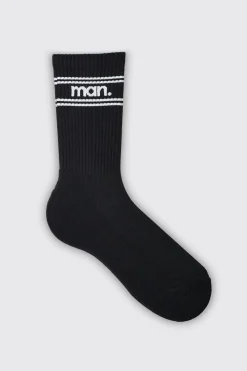 boohooMAN Lot de 5 Chaussettes Homme Jacquard à Rayures et Pois<Homme Chaussettes