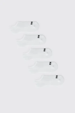 Lot De 5 Chaussettes Invisibles Homme À Pois Mi-éponge