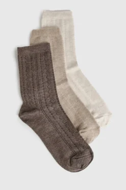 boohoo Lot de 3 chaussettes pointelle s<Femme Lingerie Et Sous-Vêtements|Looks Preppy