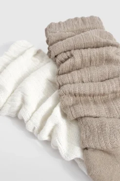 Lot De Chaussettes Slouchy Tricotées Ton Sur Ton