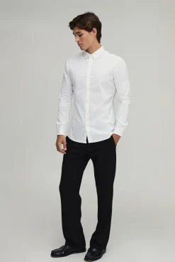 boohooMAN Lot De 2 Chemises Ajustées En Coton À Manches Longues Coupe Musclée<Homme Chemises