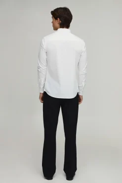 boohooMAN Lot De 2 Chemises Ajustées En Coton À Manches Longues Coupe Musclée<Homme Chemises