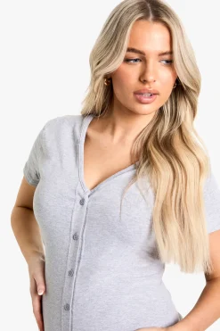 boohoo Lot de 2 Chemises de Nuit de Maternité à Boutons<Femme Pyjamas