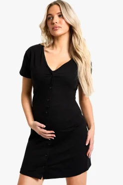 boohoo Lot de 2 Chemises de Nuit de Maternité à Boutons<Femme Pyjamas