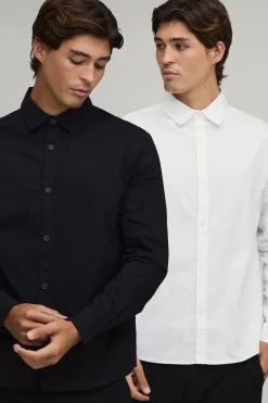 Lot De 2 Chemises En Coton À Manches Longues Coupe Regular