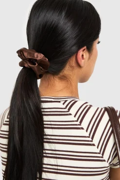 boohoo Lot de 3 chouchous en satin< Looks Chocolat|Satin Et Dentelle
