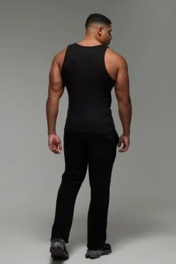 boohooMAN Lot de 2 débardeurs côtelés - MAN Active<Homme Tenues De Sport Grande Taille|Tout Afficher