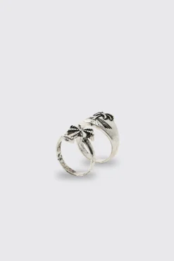 Lot De Deux Bagues Palmier