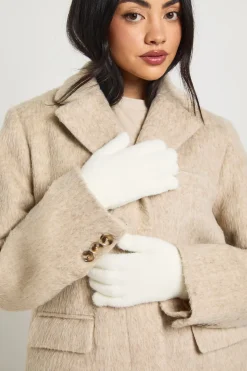 Lot de 2 gants tricotés duveteux