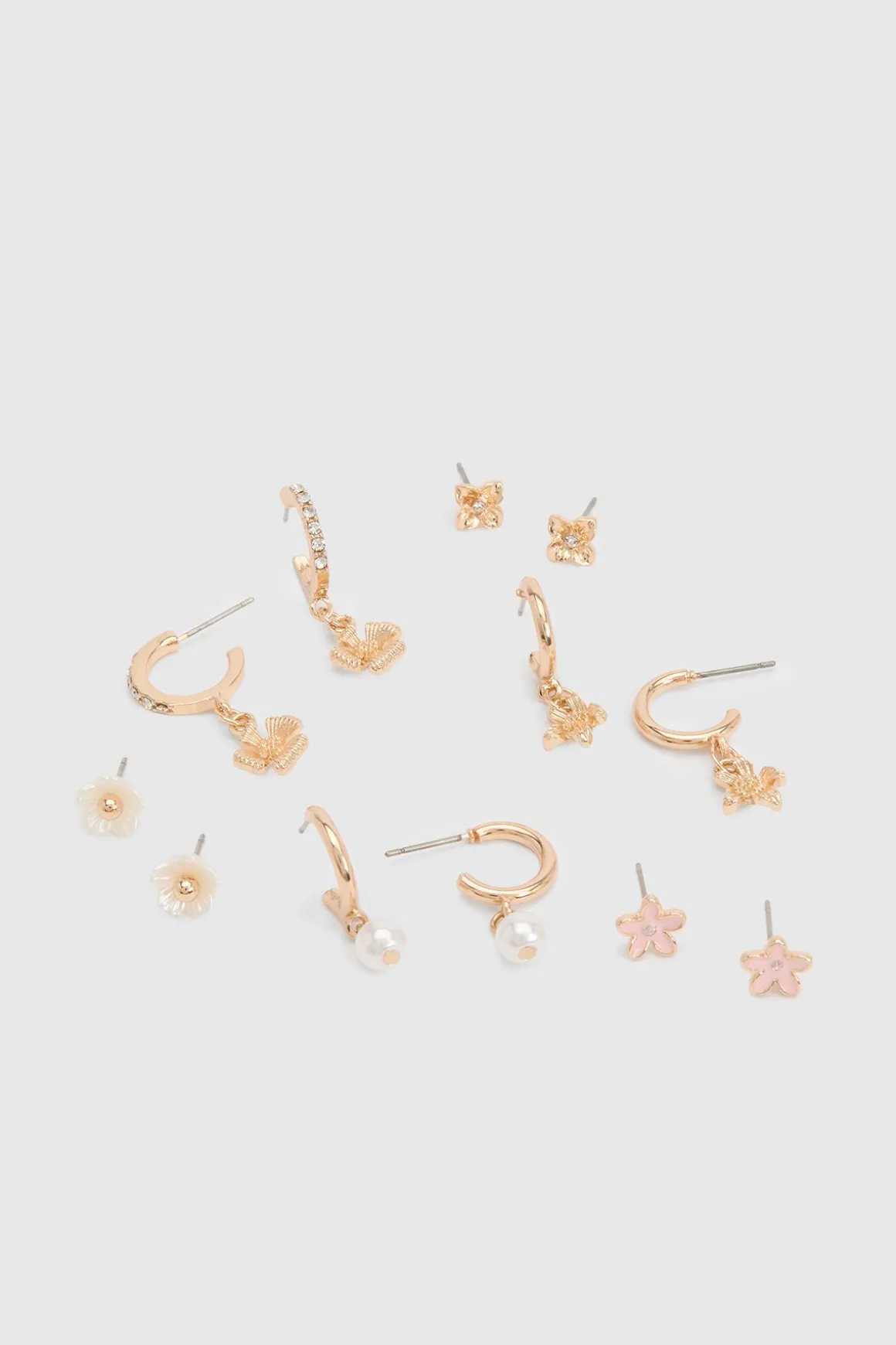Lot De 6 Paires De Boucles D'oreilles À Détails Fleuris
