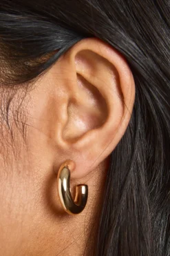 Lot De 6 Paires De Boucles D'oreilles Dorées Clous Et Anneaux