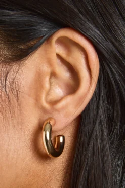 Lot De 6 Paires De Boucles D'oreilles Dorées Clous Et Anneaux