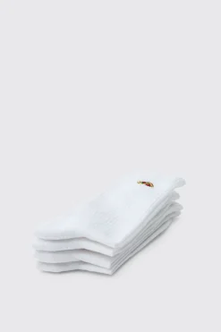 boohooMAN Lot De 2 Paires De Chaussettes Brodées Motif Fast Food<Homme Chaussettes