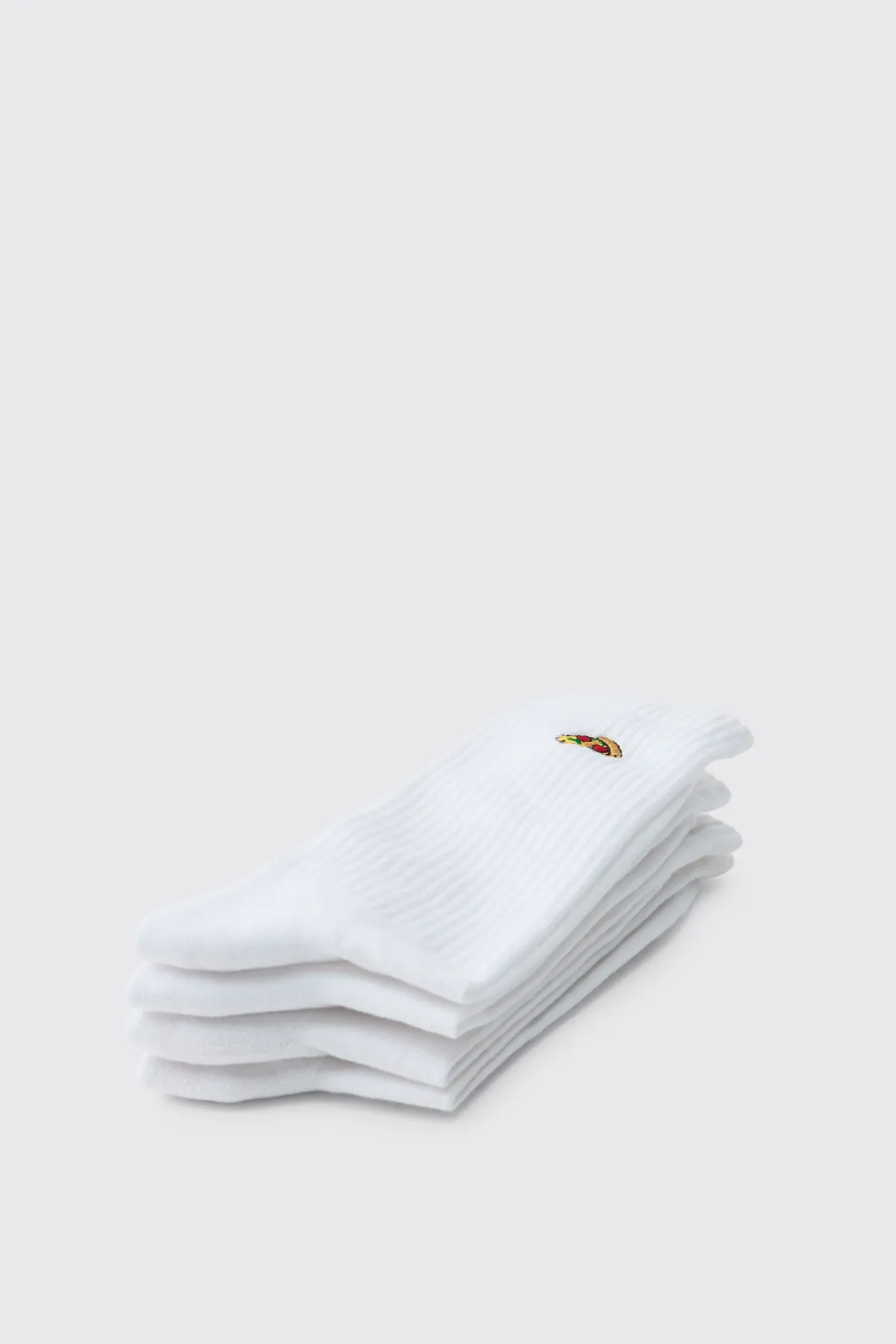 boohooMAN Lot De 2 Paires De Chaussettes Brodées Motif Fast Food<Homme Chaussettes