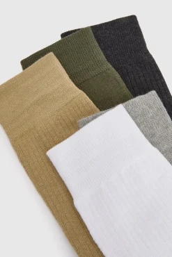 Burton Lot De 5 Paires De Chaussettes Côtelées Unies<Homme Chaussettes