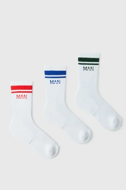 Lot De 3 Paires De Chaussettes Mi-hautes Homme Active Gym