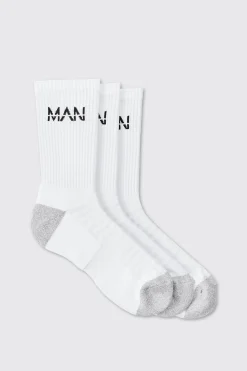 boohooMAN Lot de 3 paires de chaussettes - MAN Active<Homme Accessoires|Chaussettes