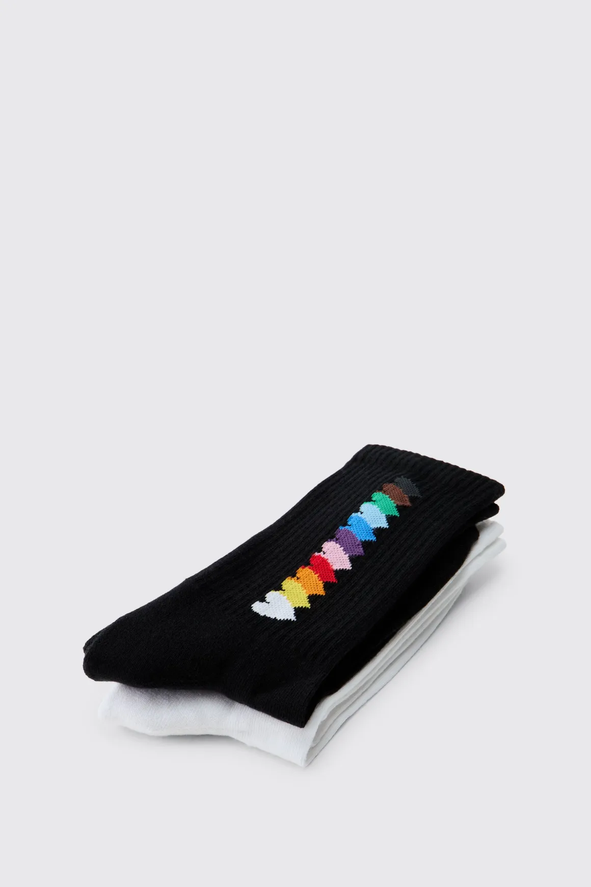 Lot De 2 Paires De Chaussettes À Motif Arc-en-ciel