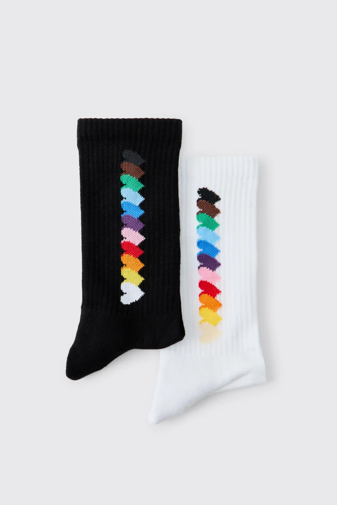 Lot De 2 Paires De Chaussettes À Motif Arc-en-ciel
