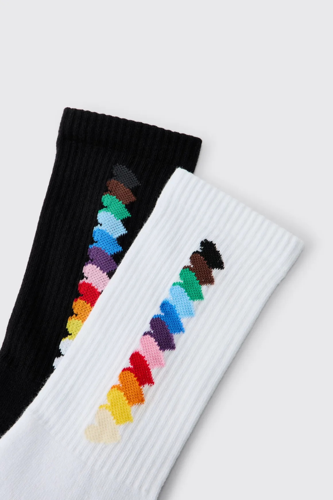 Lot De 2 Paires De Chaussettes À Motif Arc-en-ciel