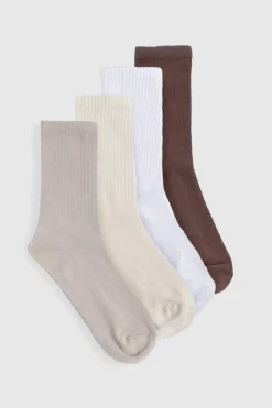 Lot De 4 Paires De Chaussettes Mi-hautes Tonales