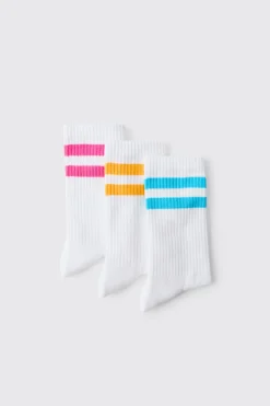 Lot De 3 Paires De Chaussettes À Rayures