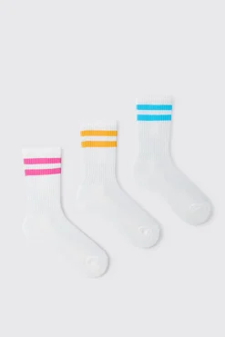 Lot De 3 Paires De Chaussettes À Rayures
