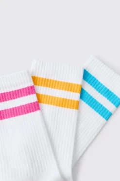Lot De 3 Paires De Chaussettes À Rayures