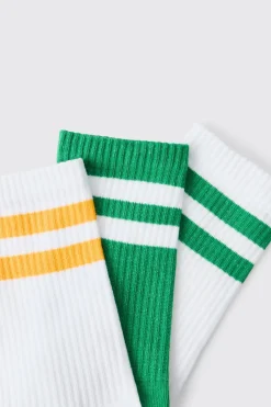 Lot De 3 Paires De Chaussettes À Rayures