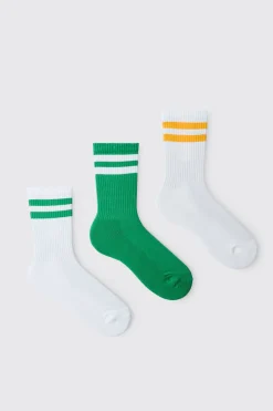 Lot De 3 Paires De Chaussettes À Rayures