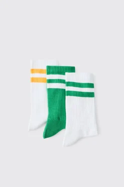 Lot De 3 Paires De Chaussettes À Rayures