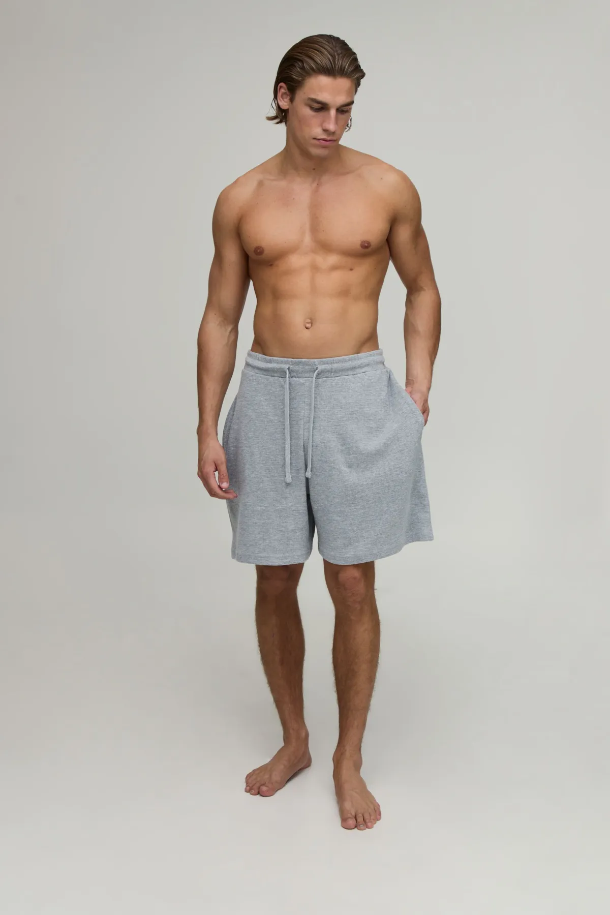 boohooMAN Lot De 2 Shorts Amples En Tissu Gaufré<Homme Vêtements Confort