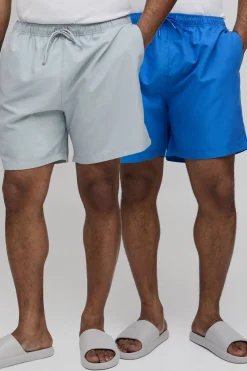 Lot De 2 Shorts De Bain Mi-longs