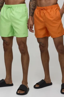 Lot De 2 Shorts De Bain Mi-longs Bm Autograph