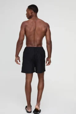 Lot de 2 shorts de bain mi-longs en noir et kaki