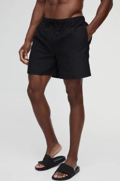 Lot de 2 shorts de bain mi-longs en noir et kaki