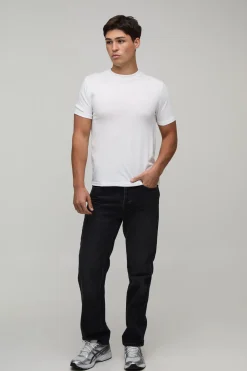 Lot De 2 T-shirts Ajustés Basiques À Col Rond Coupe Musclée