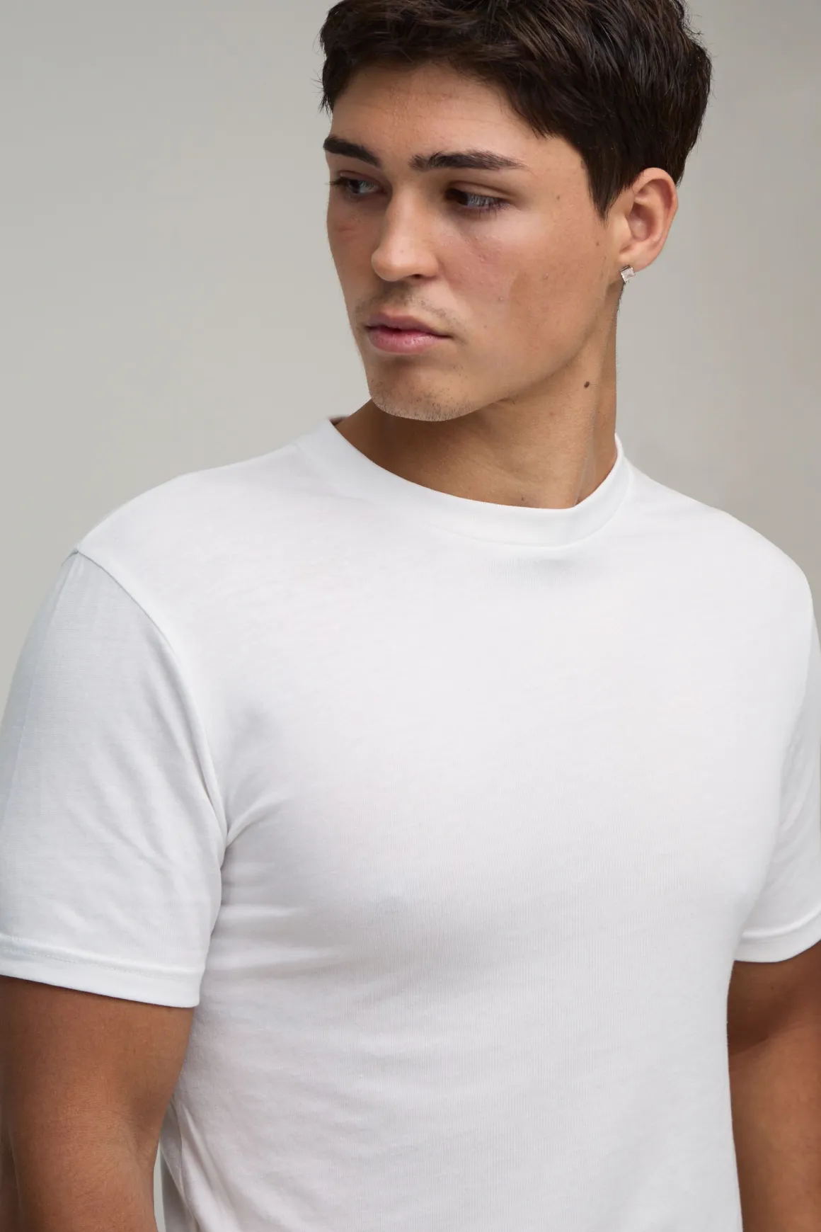 Lot De 2 T-shirts Ajustés Basiques À Col Rond Coupe Musclée