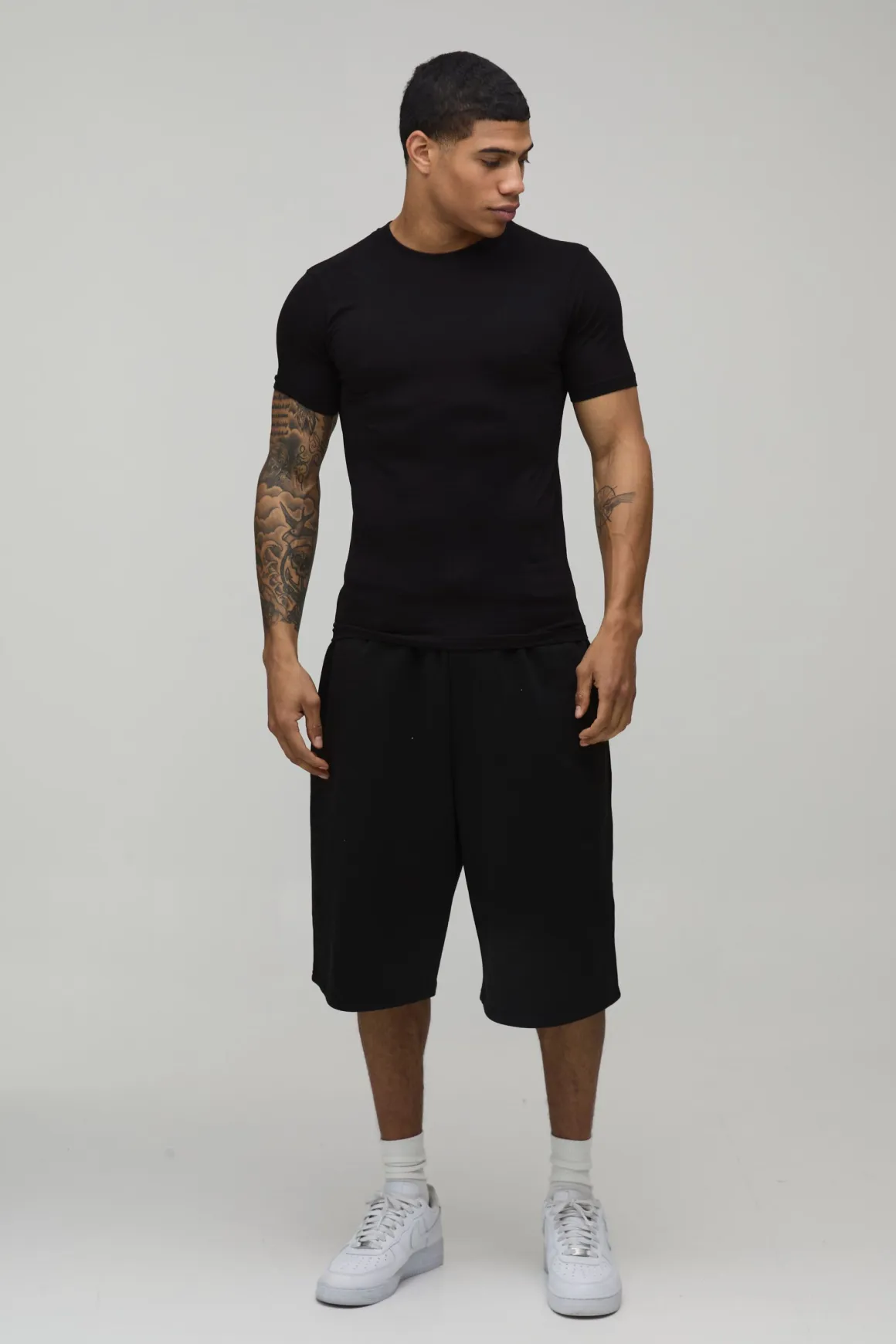 Lot De 2 T-shirts Ajustés Basiques Coupe Musclée