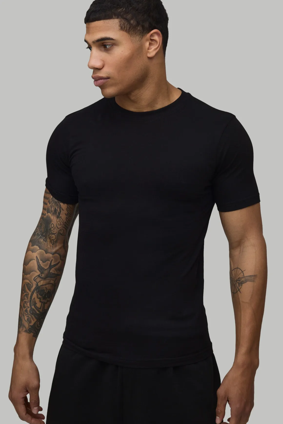 Lot De 2 T-shirts Ajustés Basiques Coupe Musclée