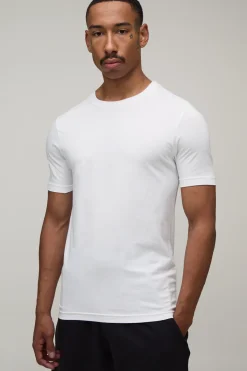 boohooMAN Lot De 2 T-shirts Ajustés Coupe Musclée Essentiels<Homme Tout Afficher|T-Shirts Grande Taille
