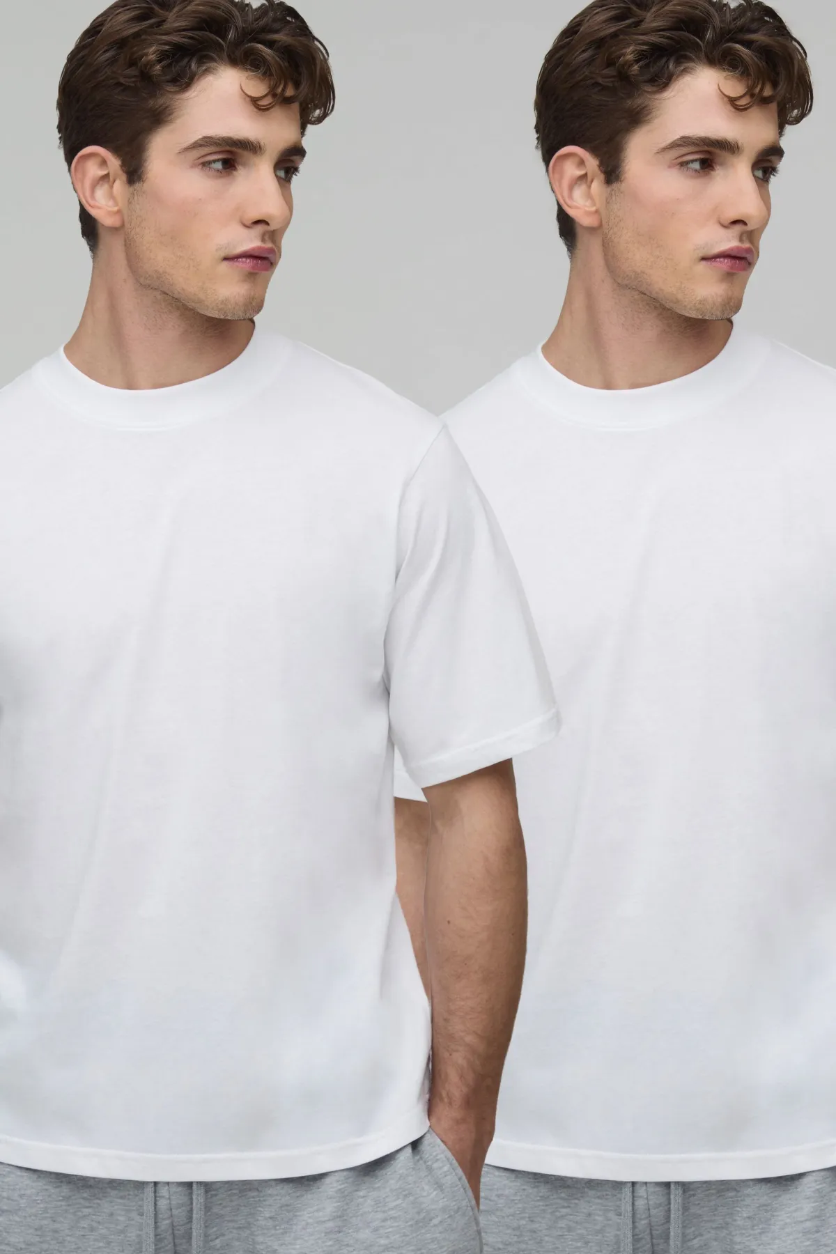 boohooMAN Lot De 2 T-shirts Basiques Coupe Regular<Homme T-Shirts|Essentiels